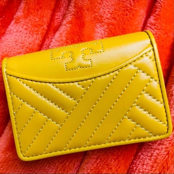 Tory Burch Yellow Leather Mini Wallet - Picture 11 of 16
